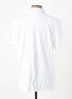 Polo stretch manches courtes blanc MARINE NATIONALE homme