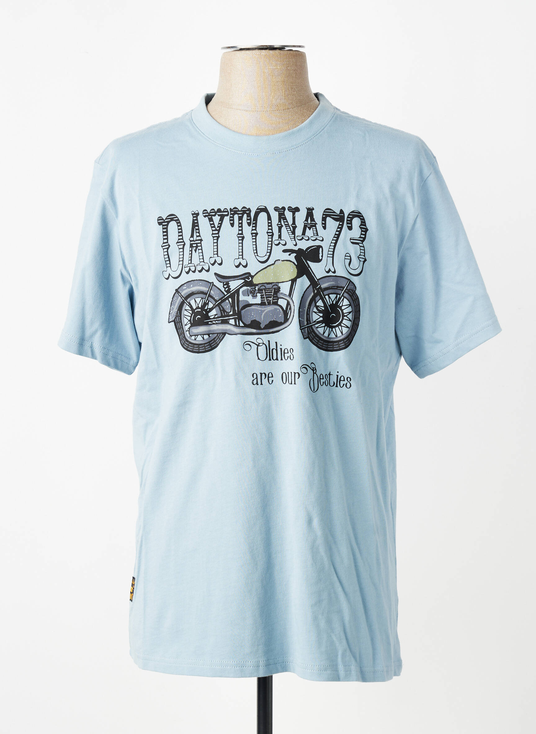 T-shirt stretch manches longues bleu DAYTONA homme