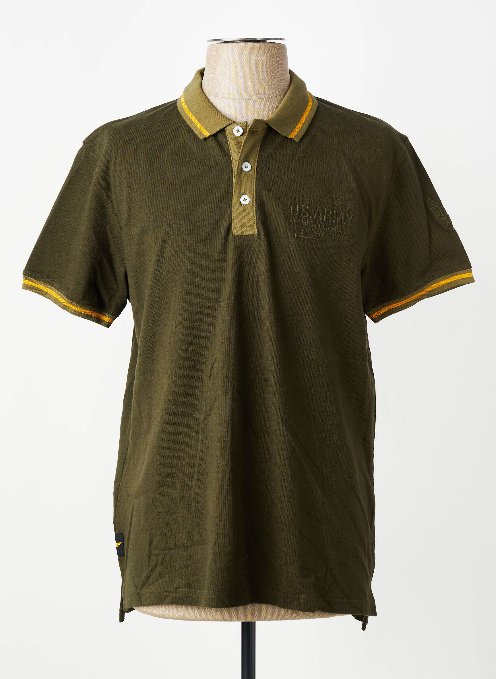 Polo stretch manches courtes vert DAYTONA homme