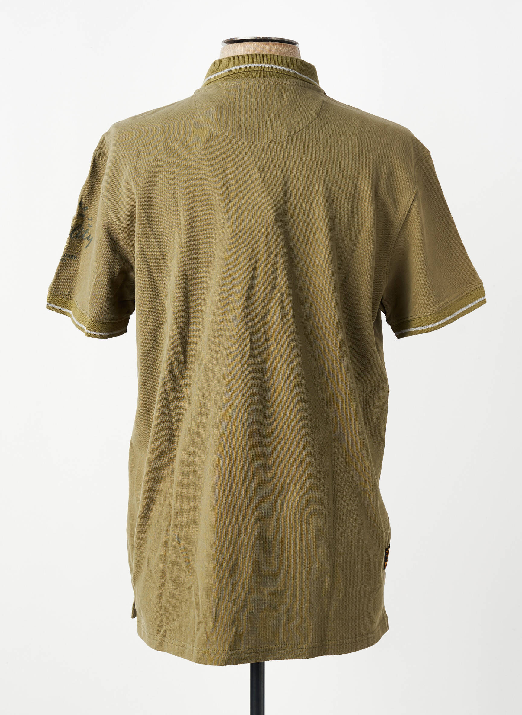 Polo coupe droite manches courtes vert DAYTONA homme