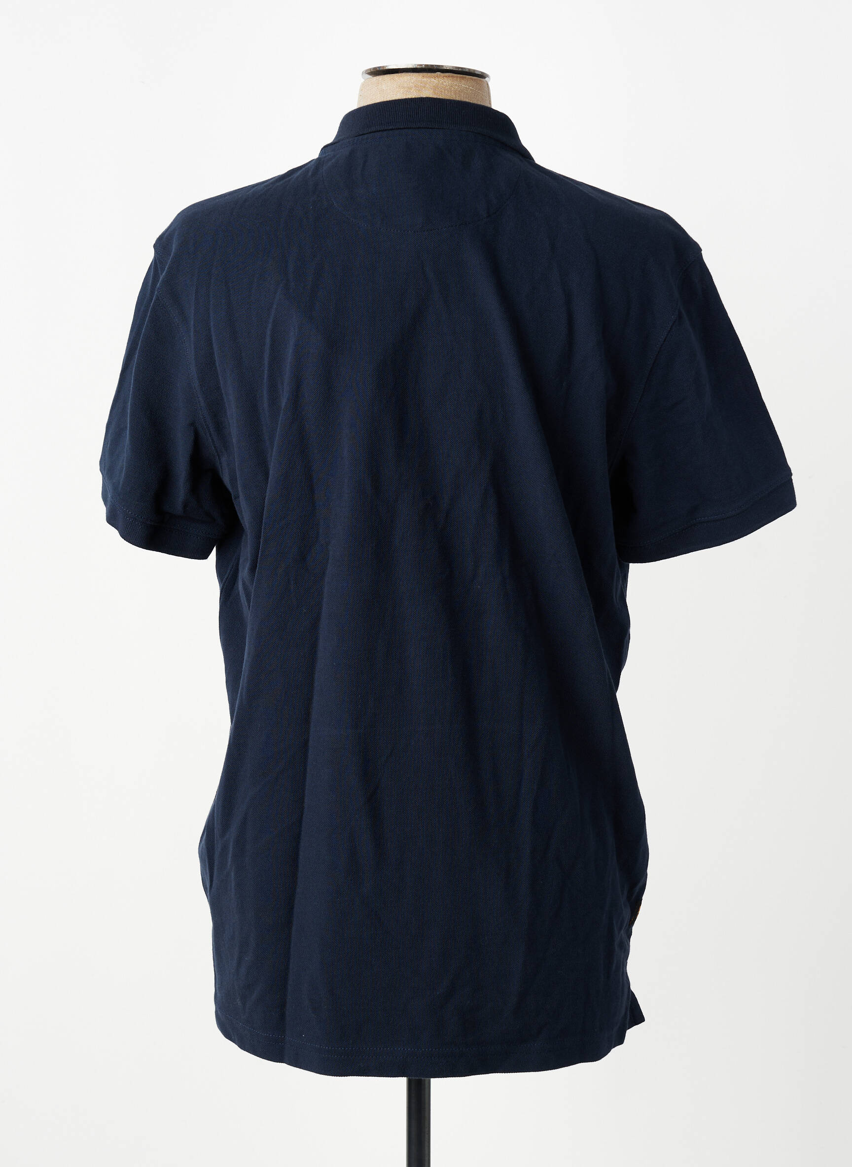 Polo coupe cintrée manches courtes bleu DAYTONA homme