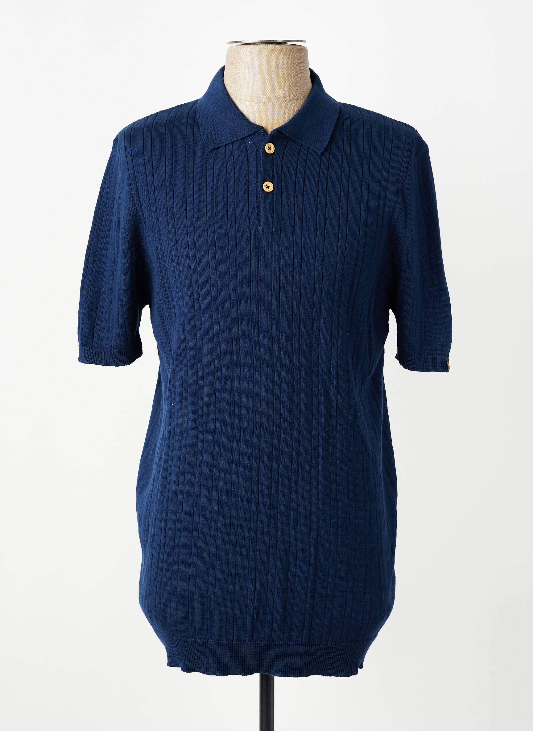 Polo stretch manches courtes bleu DAYTONA homme