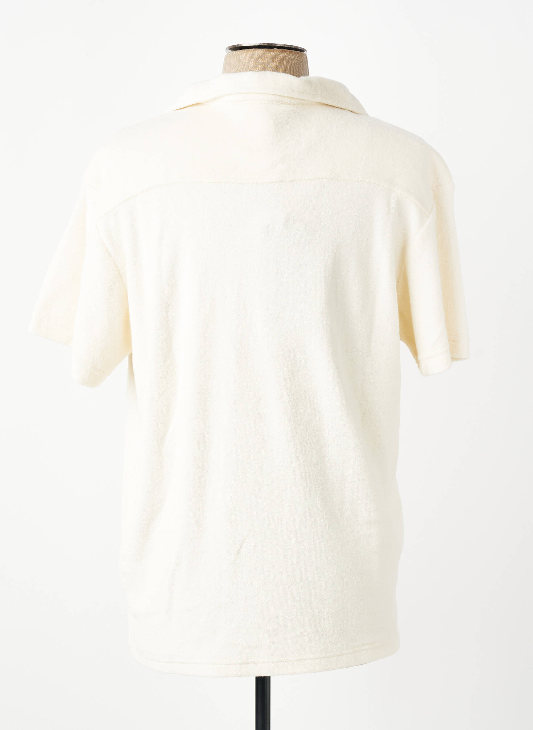 Chemise manches courtes col tailleur beige DAYTONA homme