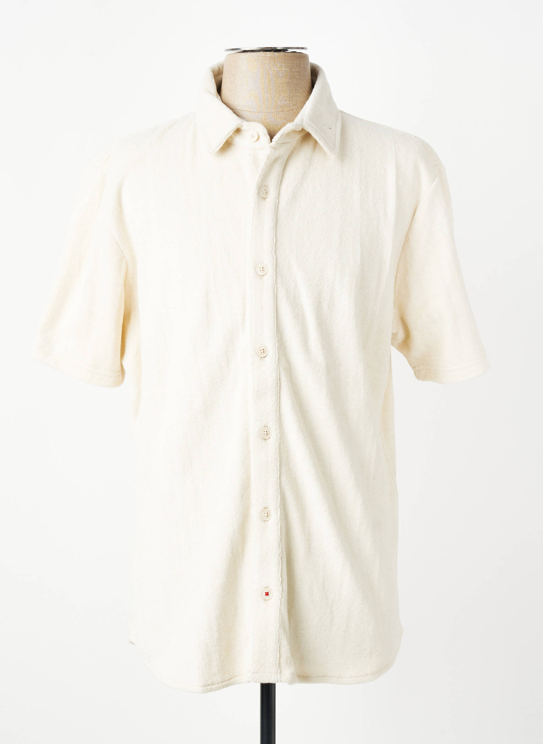 Chemise manches courtes coupe droite beige IRON AND RESIN homme