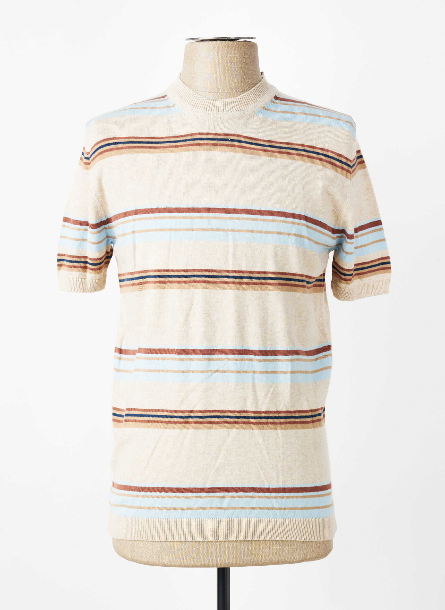 T-shirt stretch manches courtes beige IRON AND RESIN homme