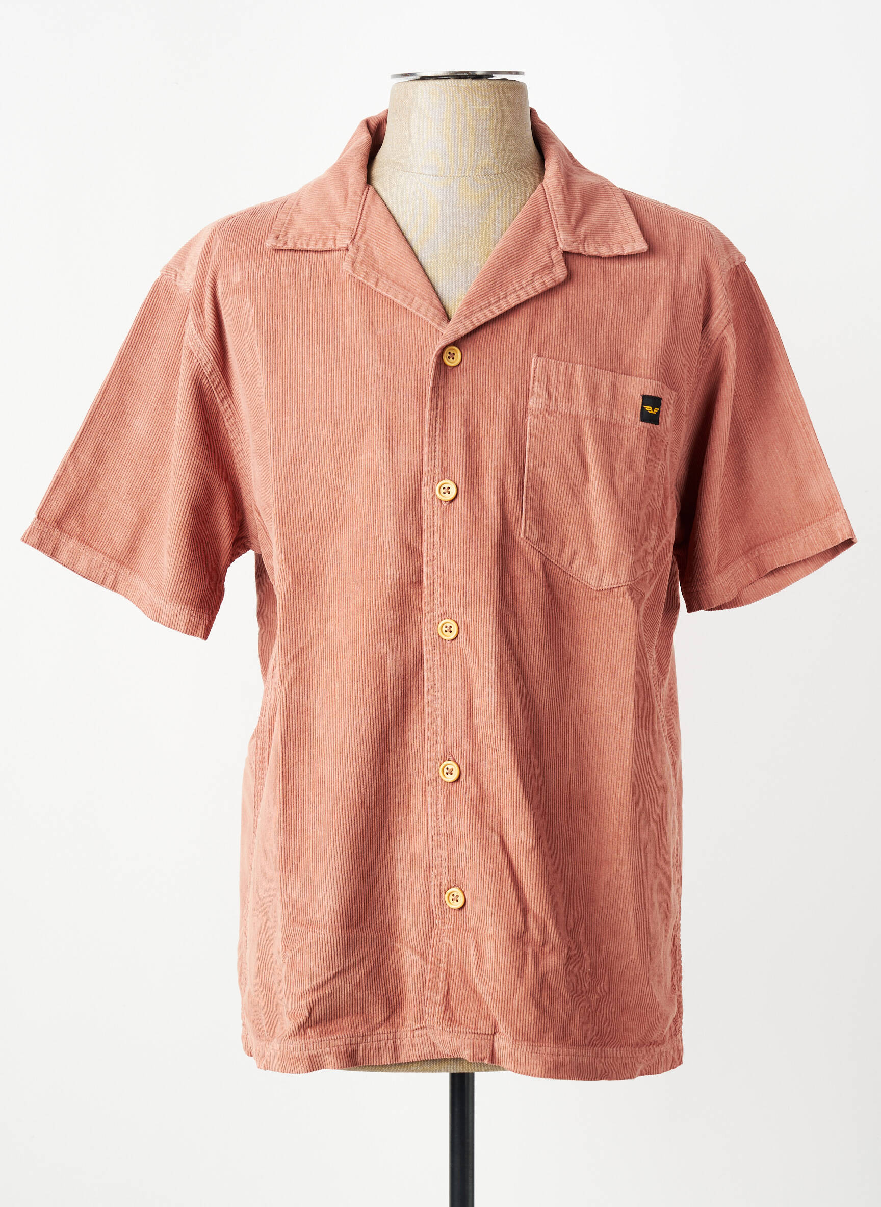 Chemise manches courtes poches rose DAYTONA homme