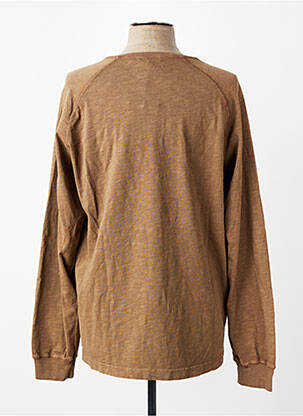 T-shirt col tunisien manches longues marron IRON AND RESIN homme