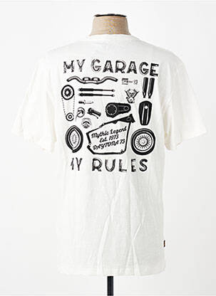 T-shirt coupe cintrée manches courtes beige DAYTONA homme
