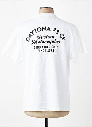 T-shirt coupe cintrée manches courtes blanc DAYTONA homme