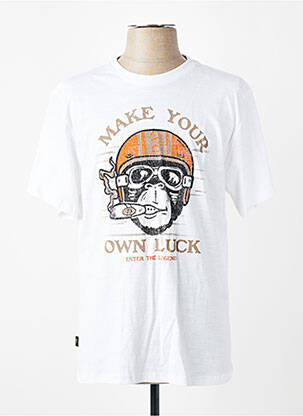 T-shirt coupe cintrée manches courtes blanc DAYTONA homme