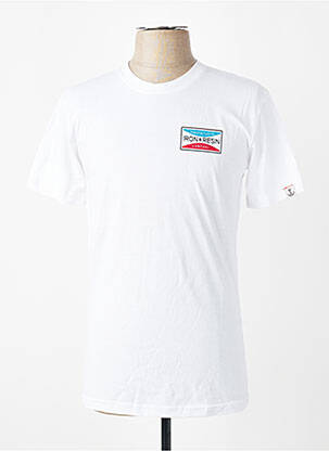 T-shirt coupe cintrée manches courtes blanc IRON AND RESIN homme