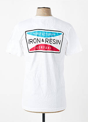 T-shirt coupe cintrée manches courtes blanc IRON AND RESIN homme