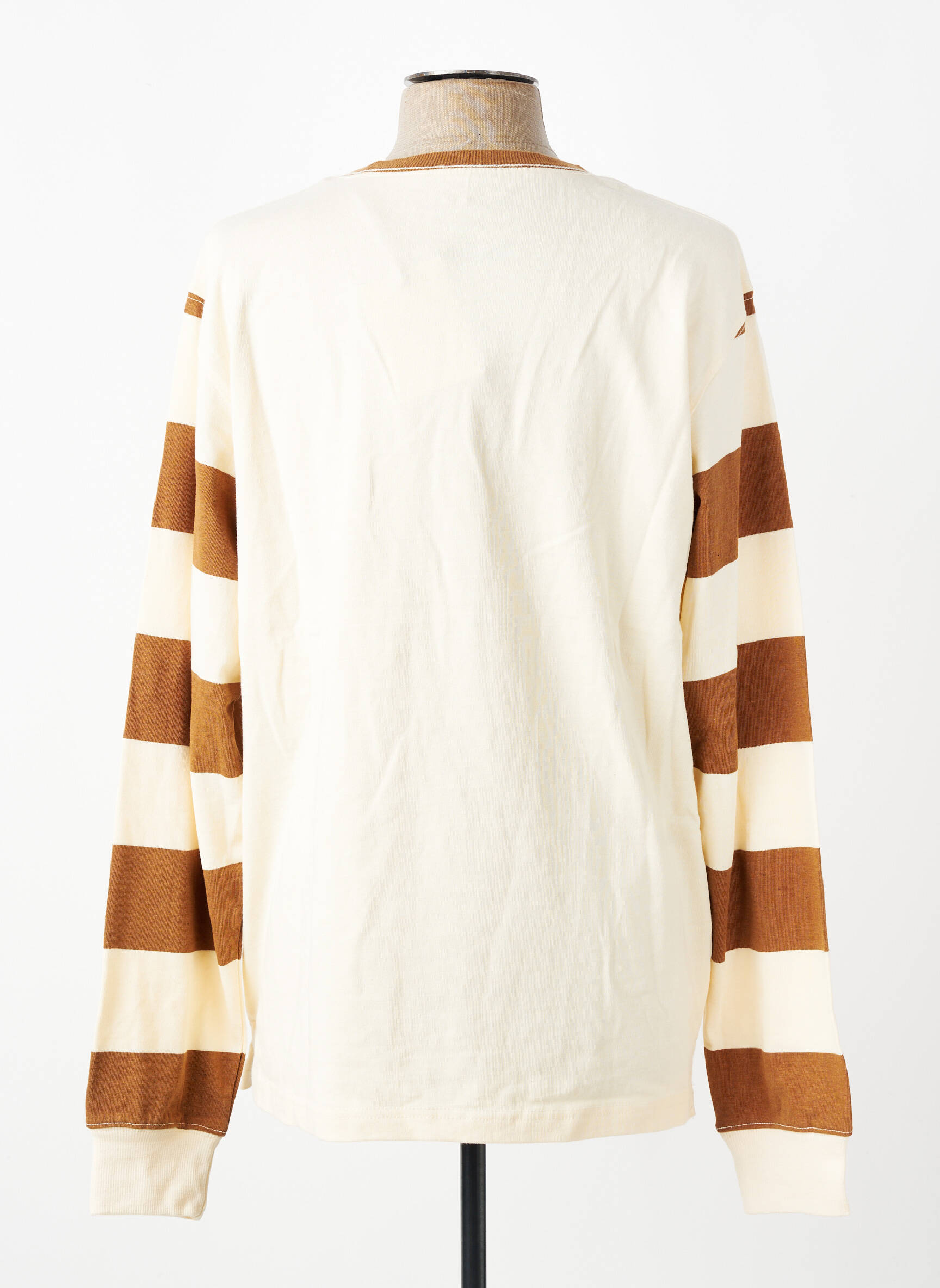 T-shirt broderie manches longues beige IRON AND RESIN homme
