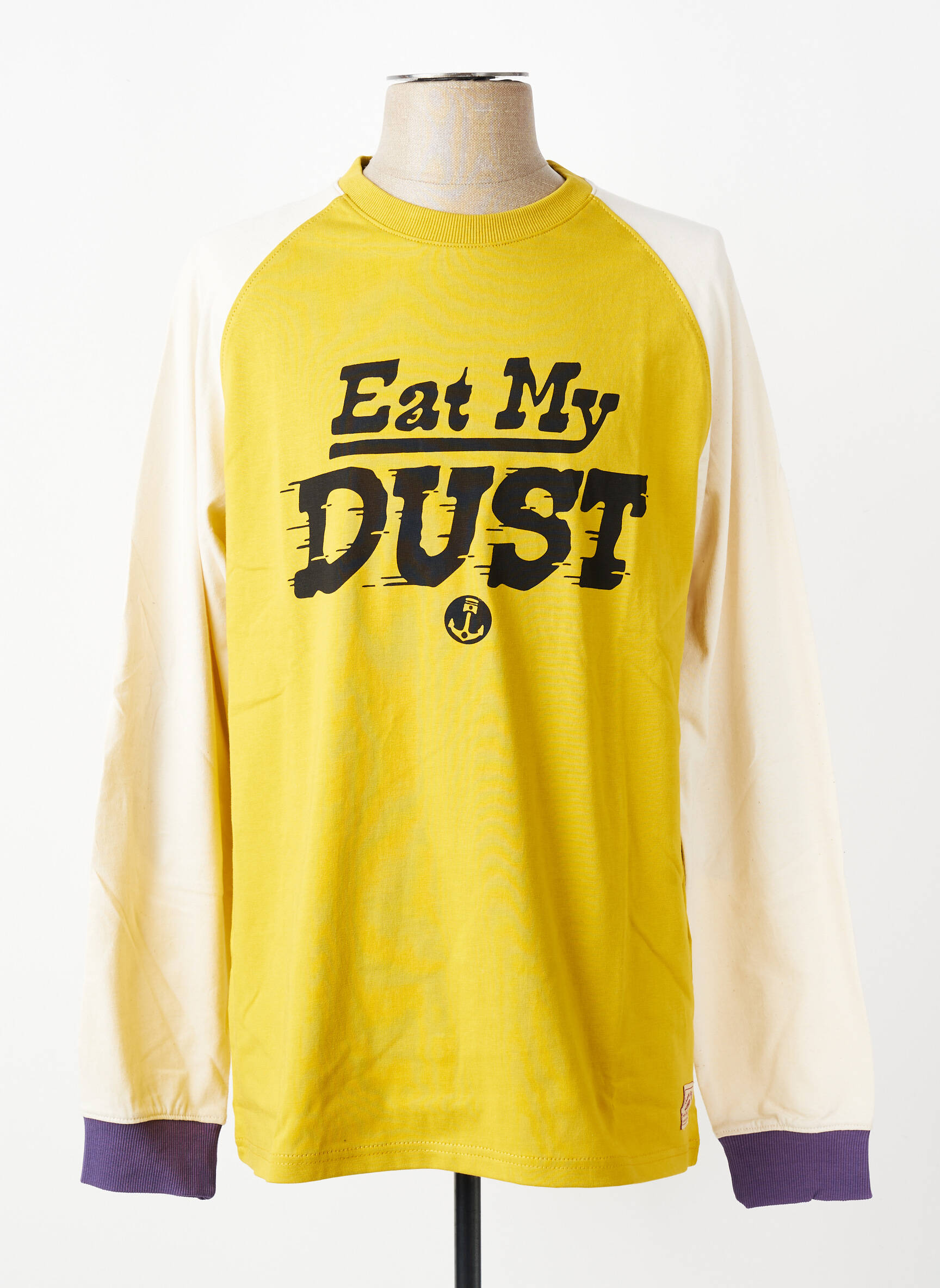 T-shirt broderie manches longues jaune IRON AND RESIN homme
