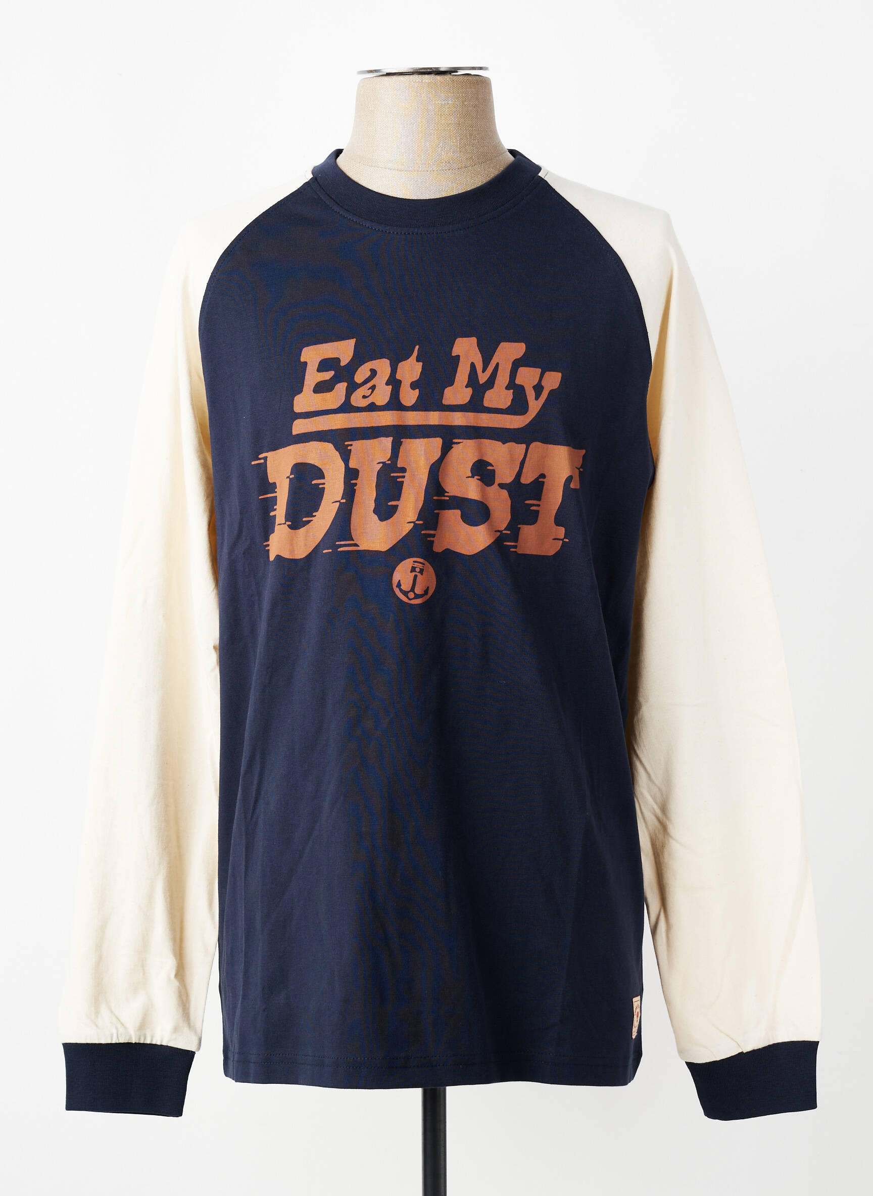 T-shirt broderie manches longues bleu IRON AND RESIN homme