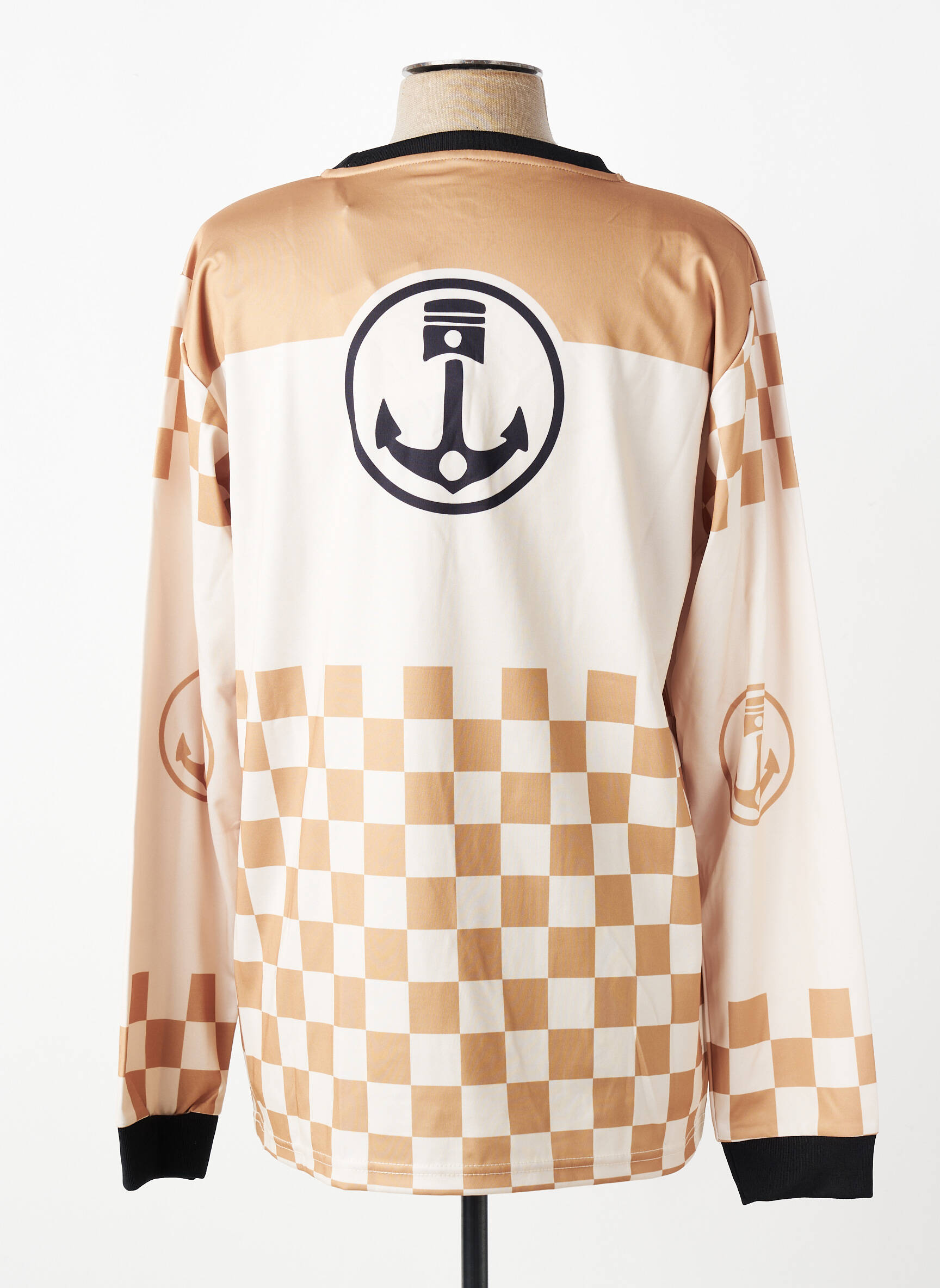 T-shirt coupe cintrée manches longues beige IRON AND RESIN homme