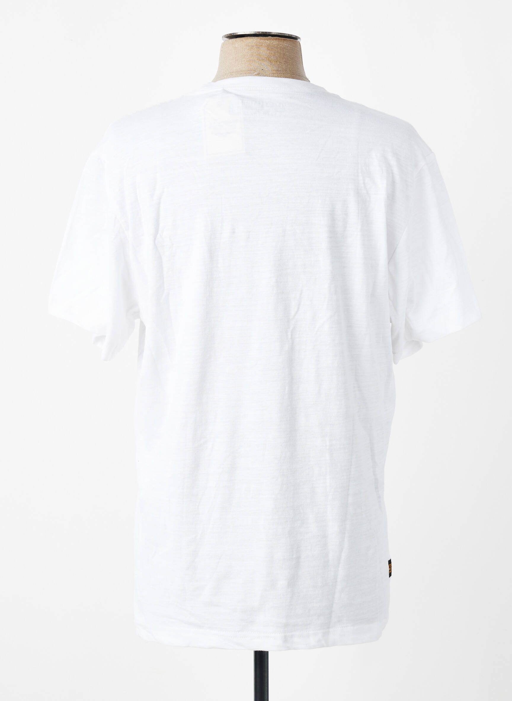 T-shirt coupe cintrée manches courtes blanc DAYTONA homme
