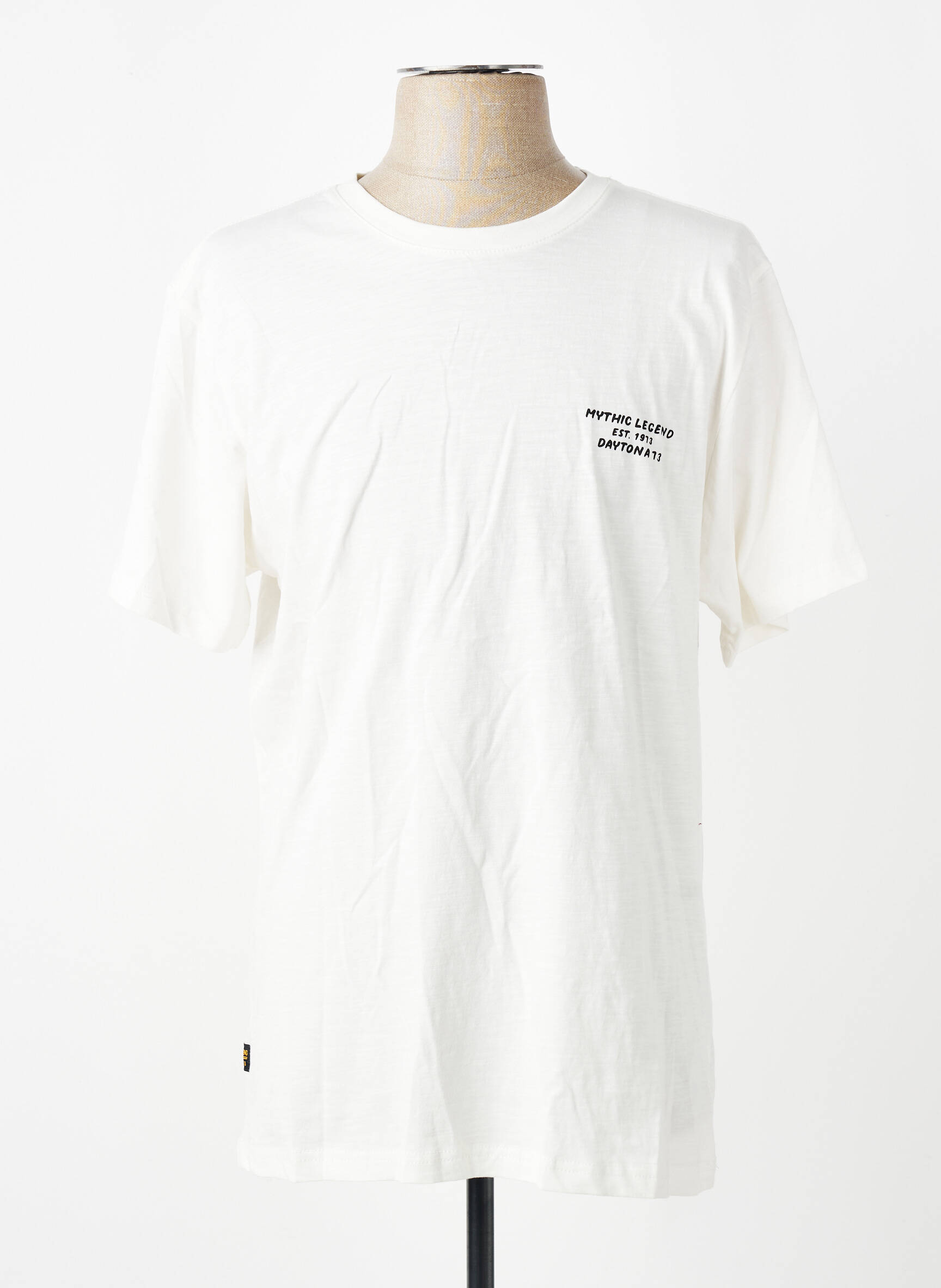 T-shirt coupe cintrée manches courtes beige DAYTONA homme