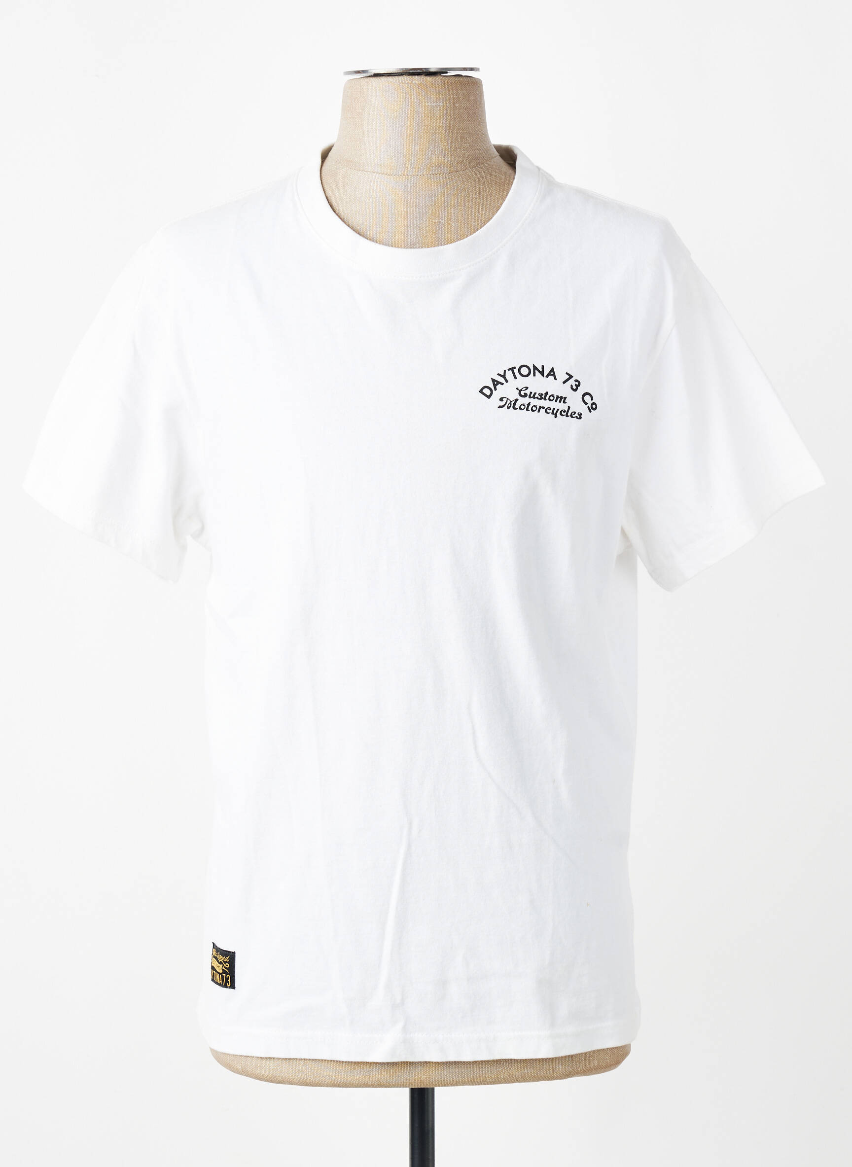 T-shirt coupe cintrée manches courtes blanc DAYTONA homme