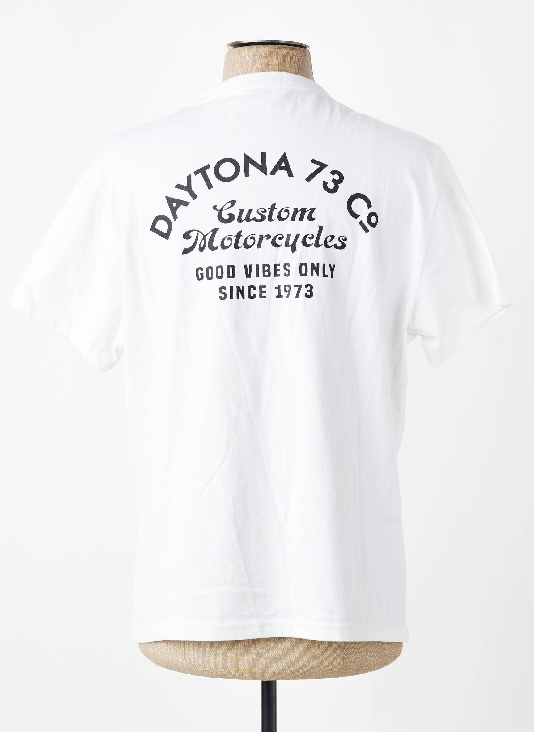 T-shirt coupe cintrée manches courtes blanc DAYTONA homme