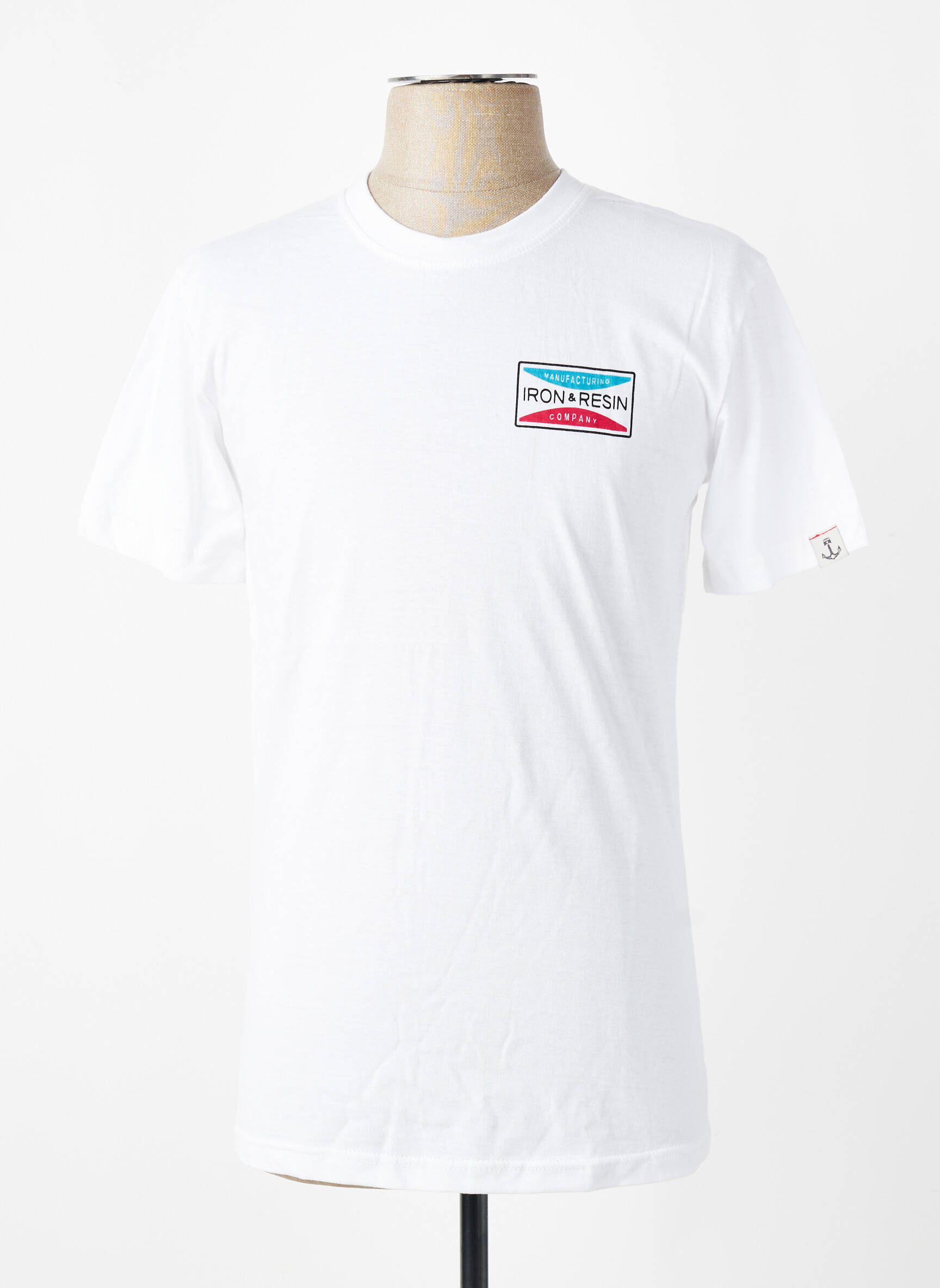 T-shirt coupe cintrée manches courtes blanc IRON AND RESIN homme