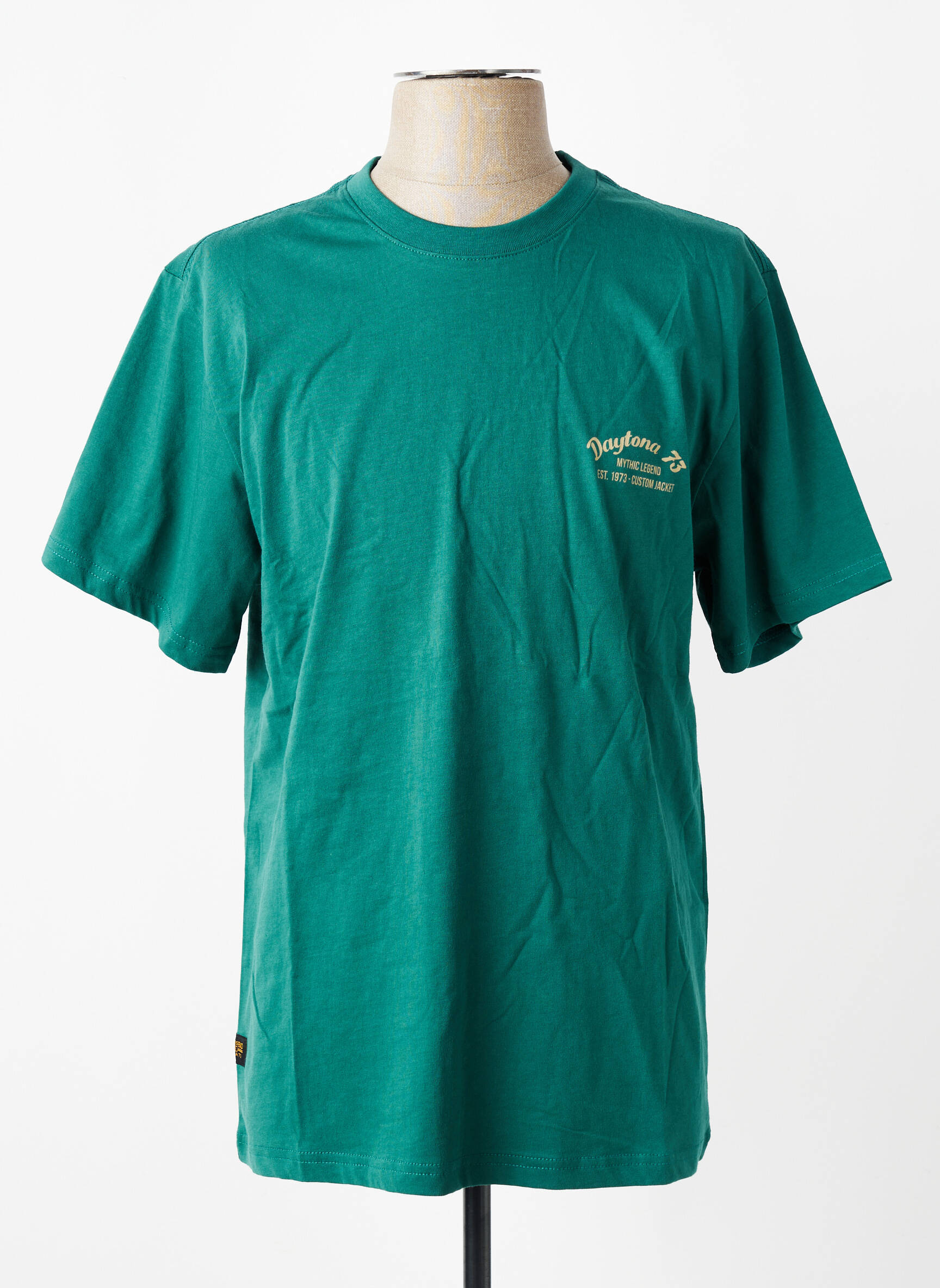 T-shirt coupe cintrée manches courtes vert DAYTONA homme