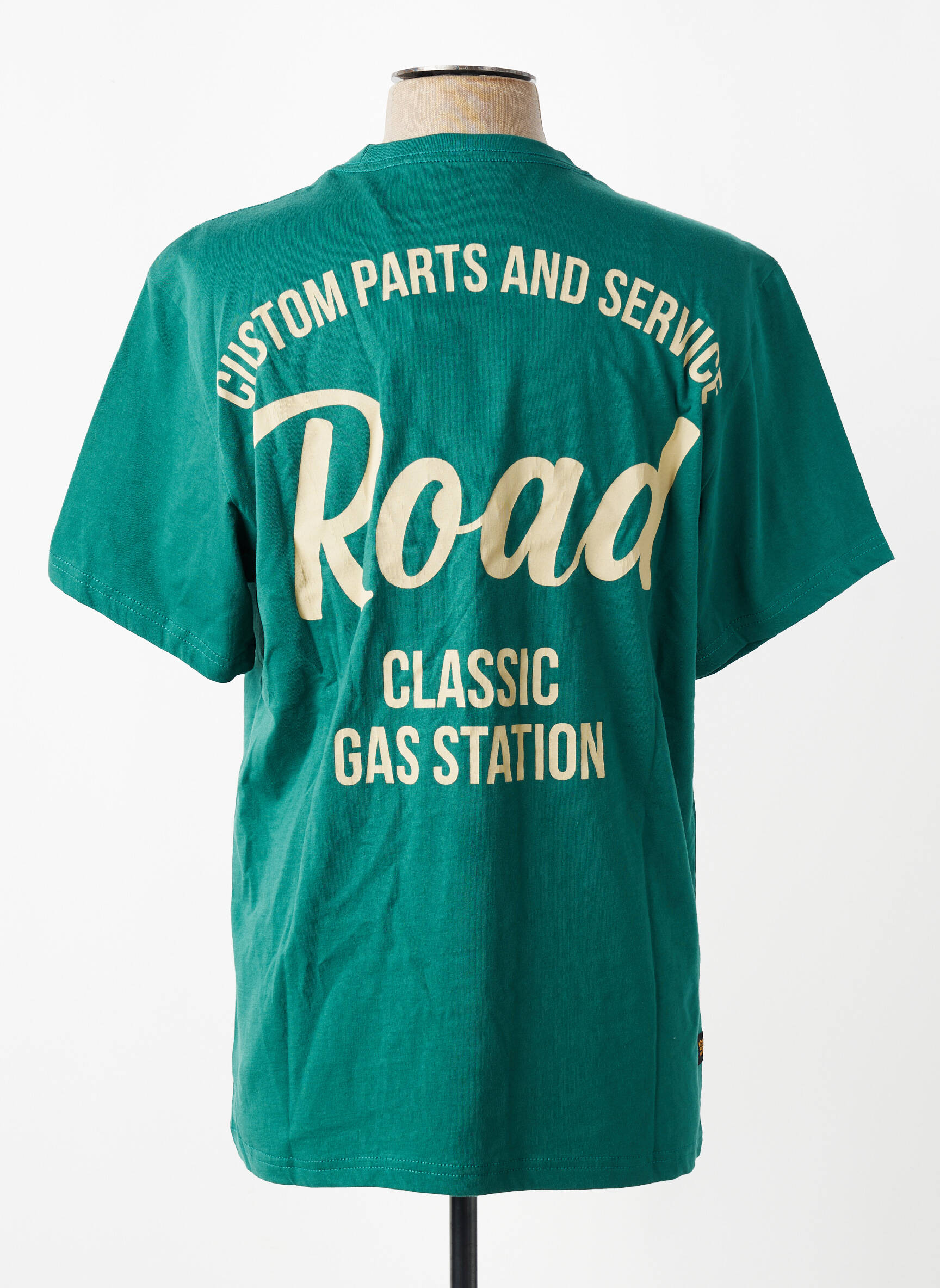 T-shirt coupe cintrée manches courtes vert DAYTONA homme