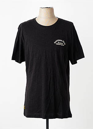 T-shirt coupe droite manches courtes noir DAYTONA homme