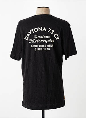 T-shirt coupe droite manches courtes noir DAYTONA homme