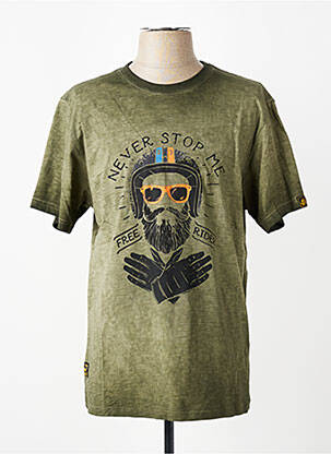 T-shirt stretch manches courtes vert DAYTONA homme