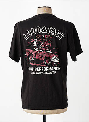 T-shirt coupe droite manches courtes noir DAYTONA homme