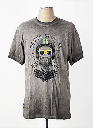 T-shirt stretch manches courtes gris DAYTONA homme