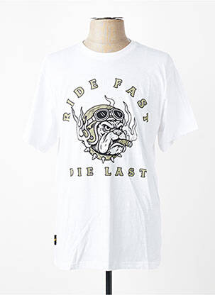 T-shirt coupe droite manches courtes blanc DAYTONA homme