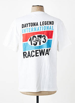 T-shirt coupe droite manches courtes blanc DAYTONA homme