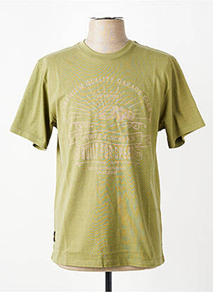 T-shirt coupe droite manches courtes vert DAYTONA homme