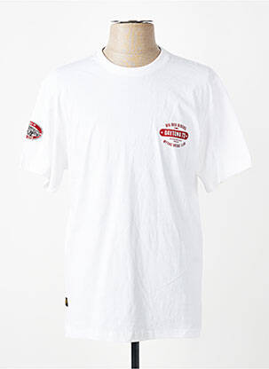 T-shirt coupe droite manches courtes blanc DAYTONA homme