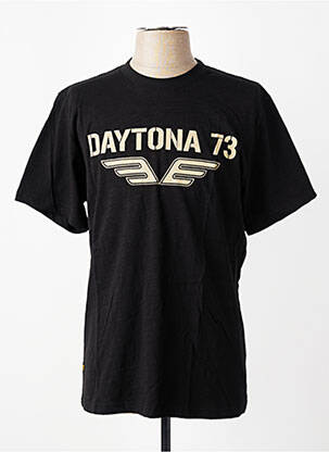 T-shirt coupe droite manches courtes noir DAYTONA homme