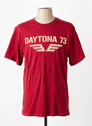 T-shirt coupe droite manches courtes rouge DAYTONA homme