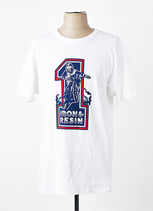 T-shirt coupe droite manches courtes blanc 999 homme
