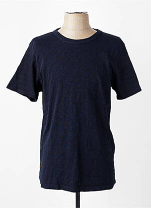 T-shirt coupe droite manches courtes bleu DAYTONA homme