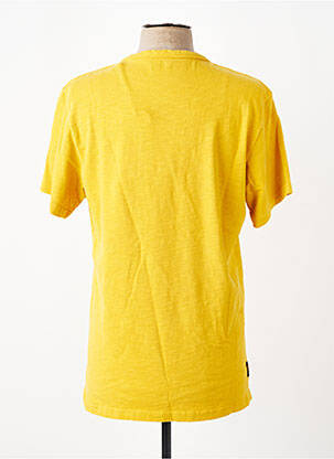 T-shirt coupe droite manches courtes jaune DAYTONA homme