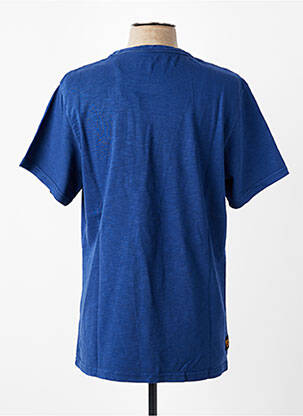 T-shirt coupe droite manches courtes bleu DAYTONA homme