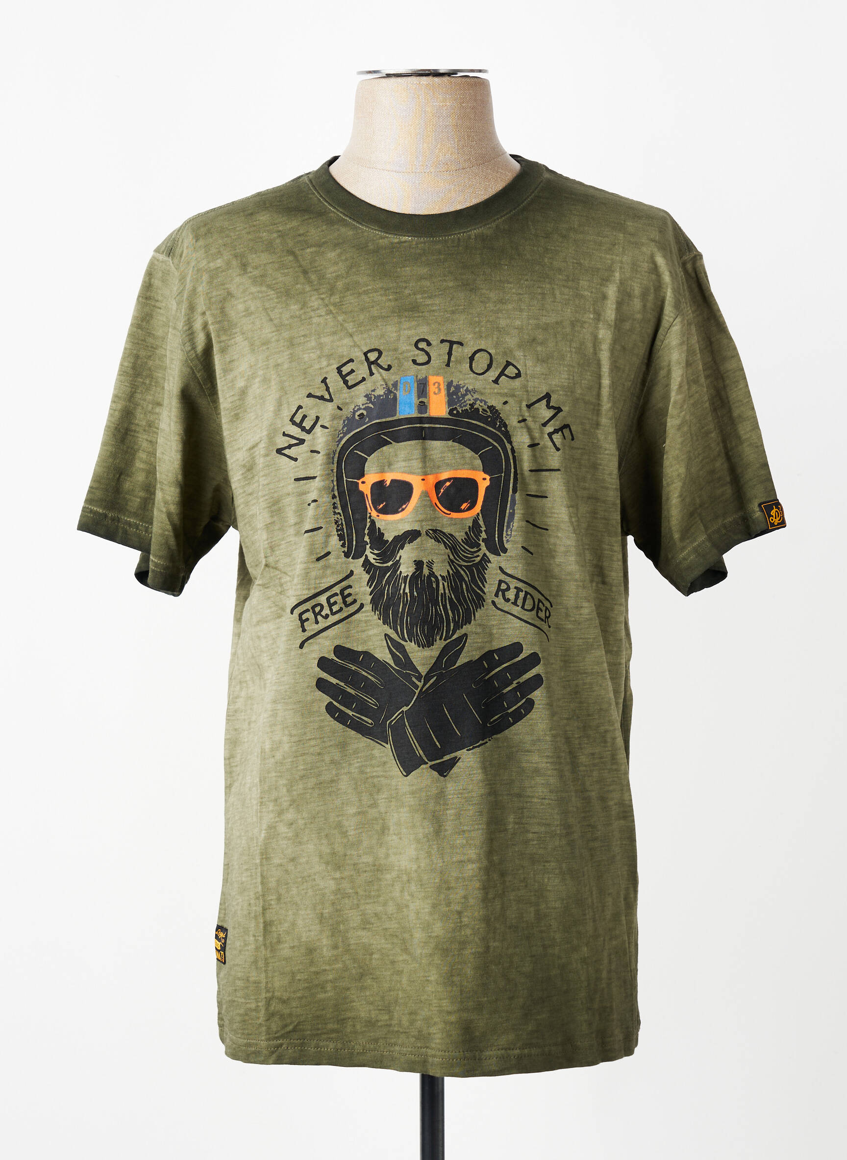 T-shirt stretch manches courtes vert DAYTONA homme