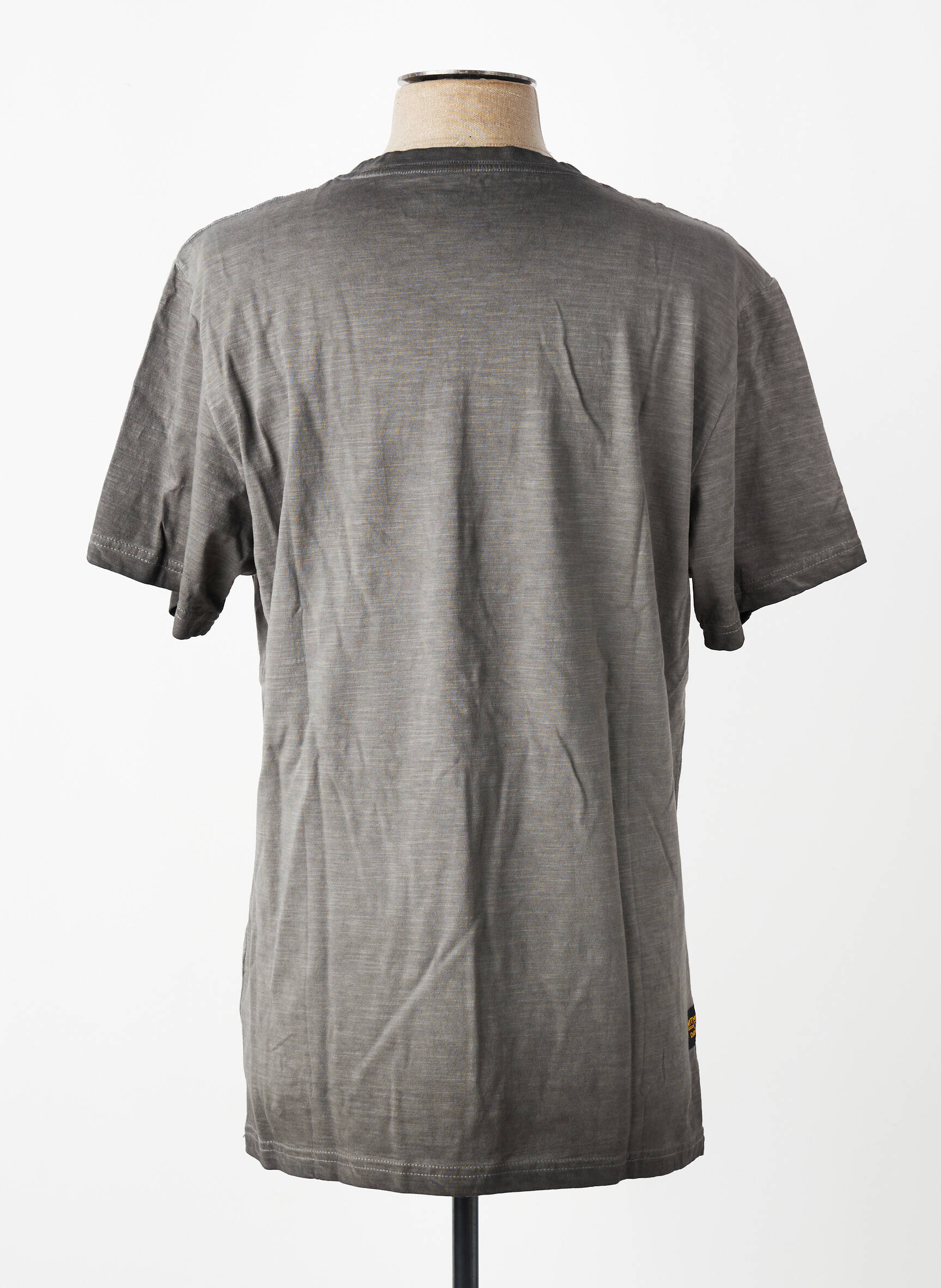T-shirt coupe droite manches courtes gris DAYTONA homme