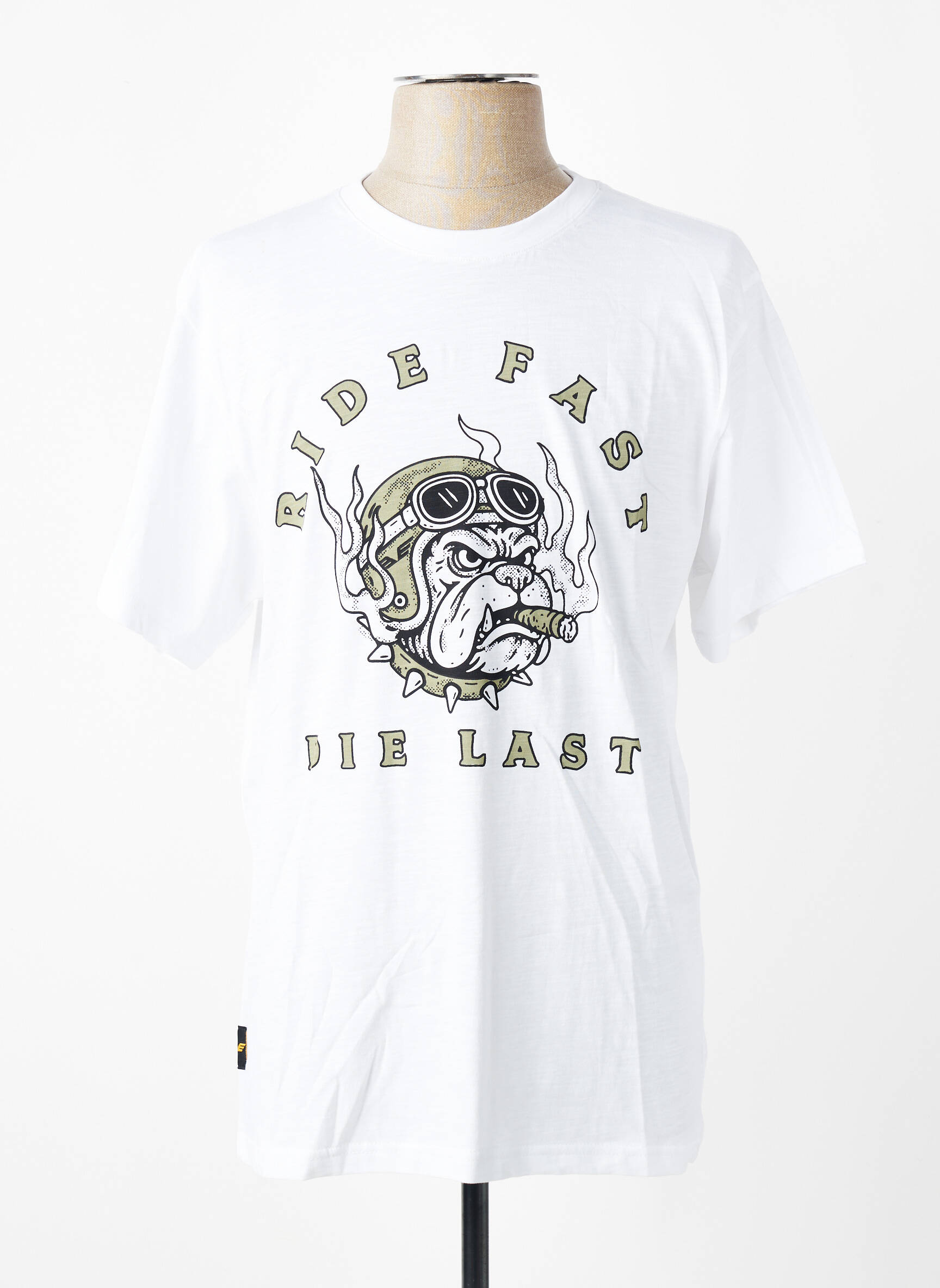 T-shirt coupe droite manches courtes blanc DAYTONA homme