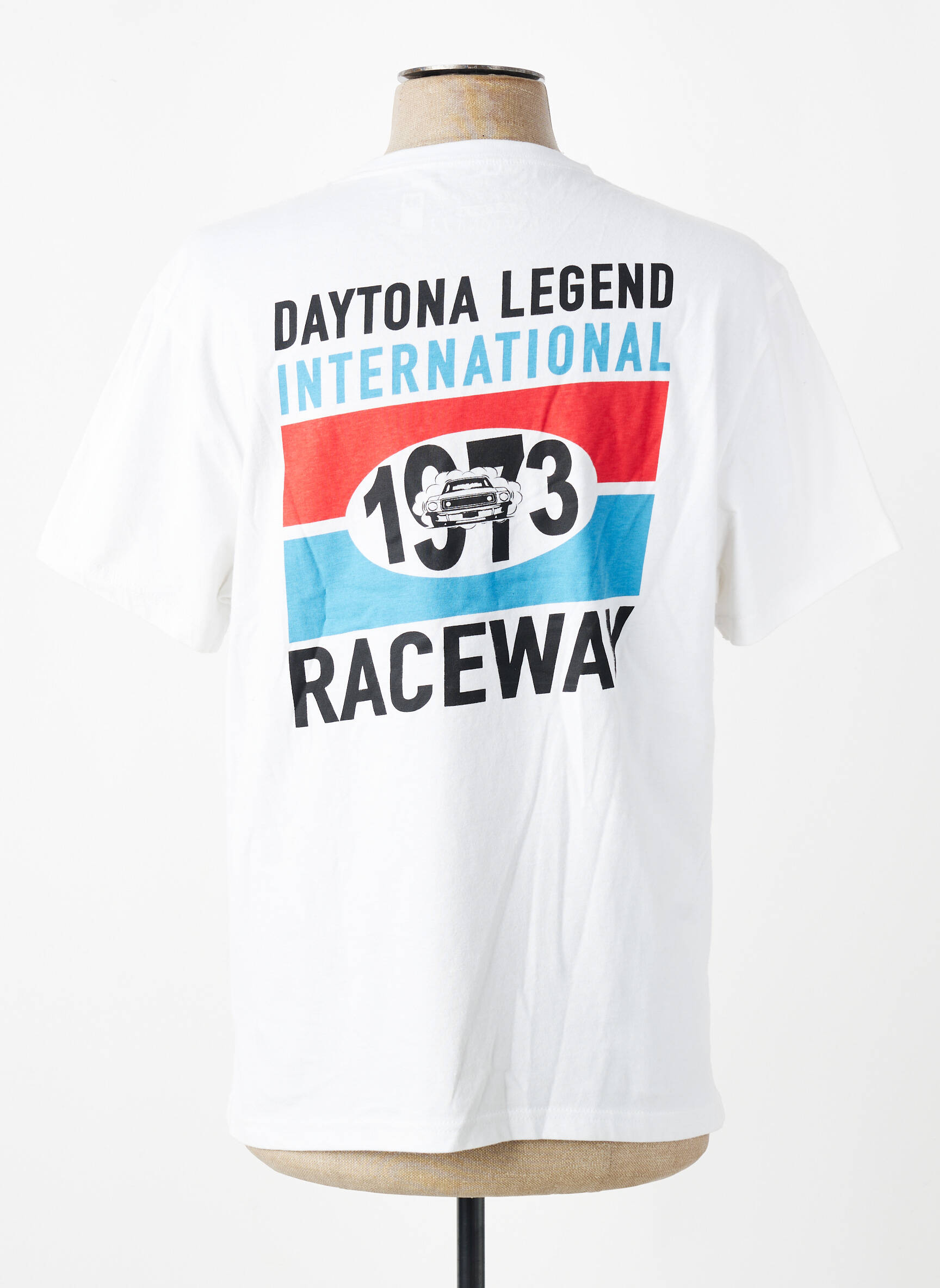 T-shirt coupe droite manches courtes blanc DAYTONA homme