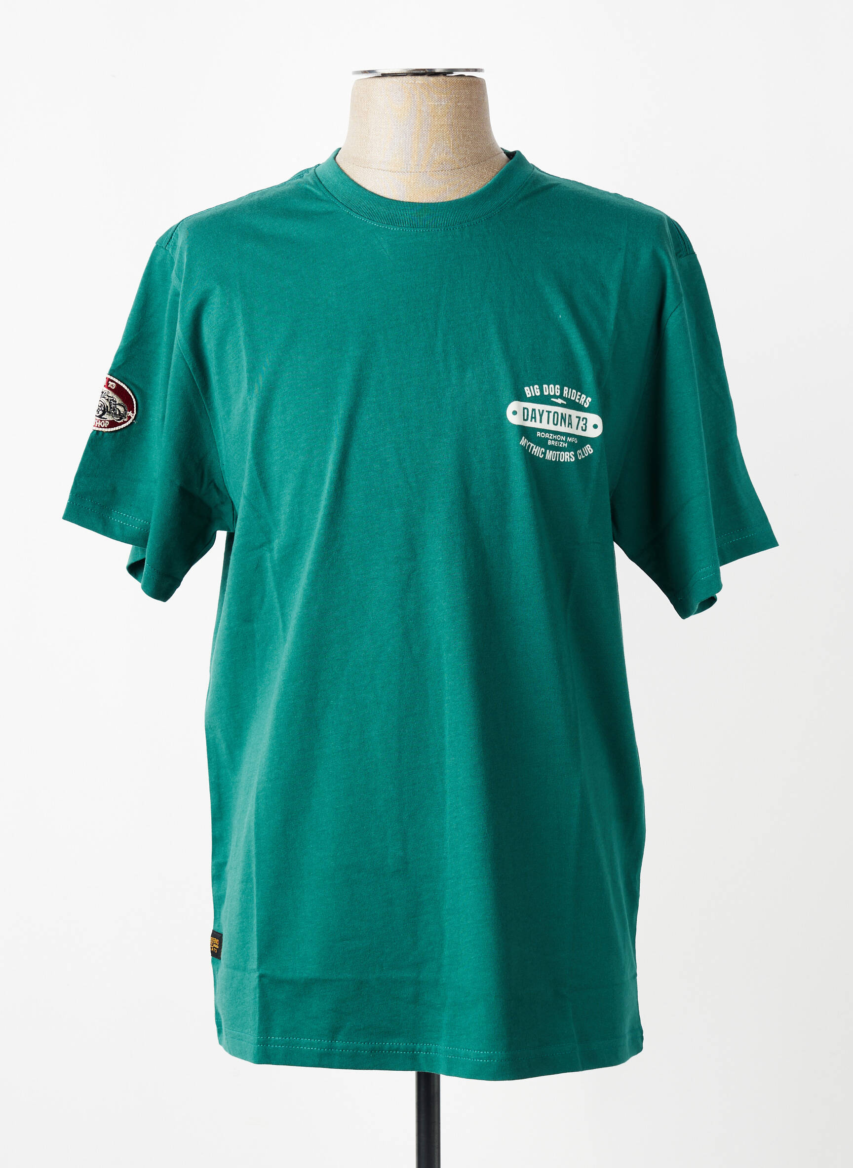 Polo sérigraphie manches courtes vert DAYTONA homme