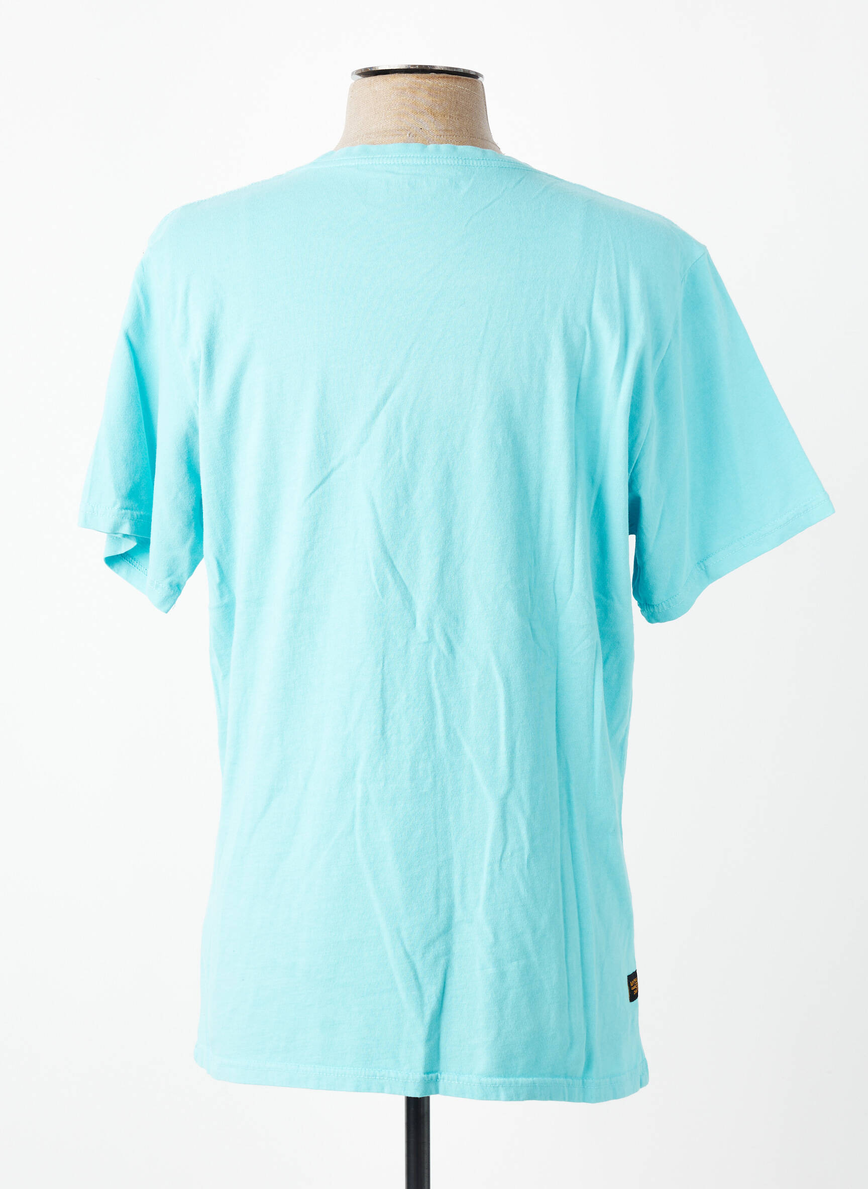 T-shirt coupe droite manches courtes bleu DAYTONA homme