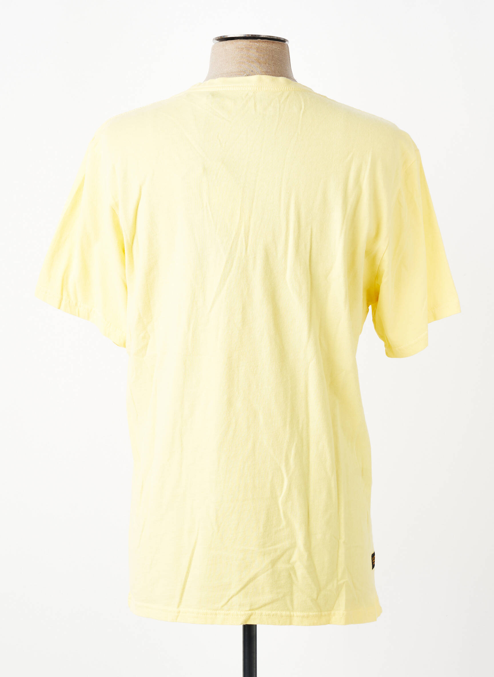 T-shirt coupe droite manches courtes jaune DAYTONA homme
