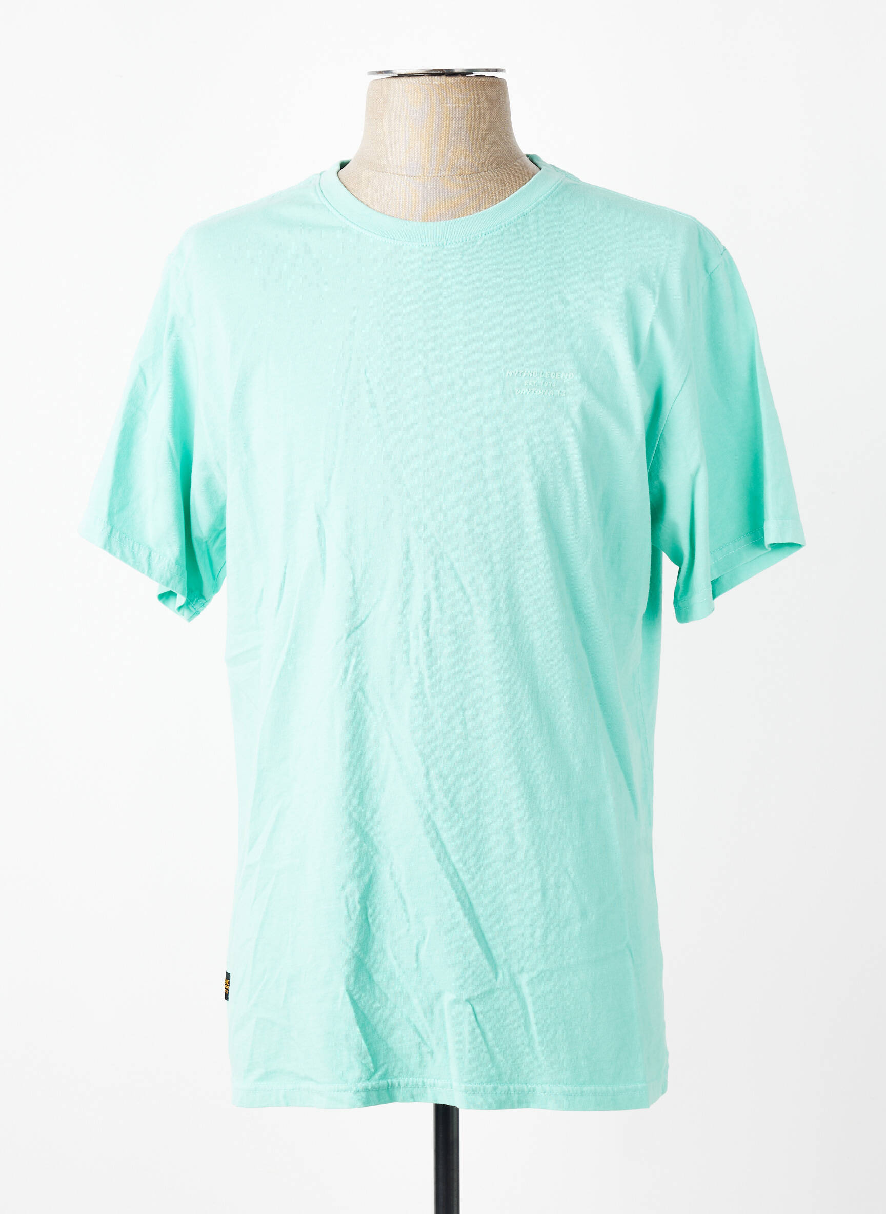 T-shirt coupe droite manches courtes bleu clair DAYTONA homme